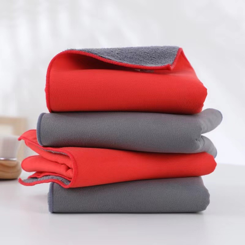 OEM 300-400GSM Shammy Suede with Coral Fleece with Edge Cleaner Towel
