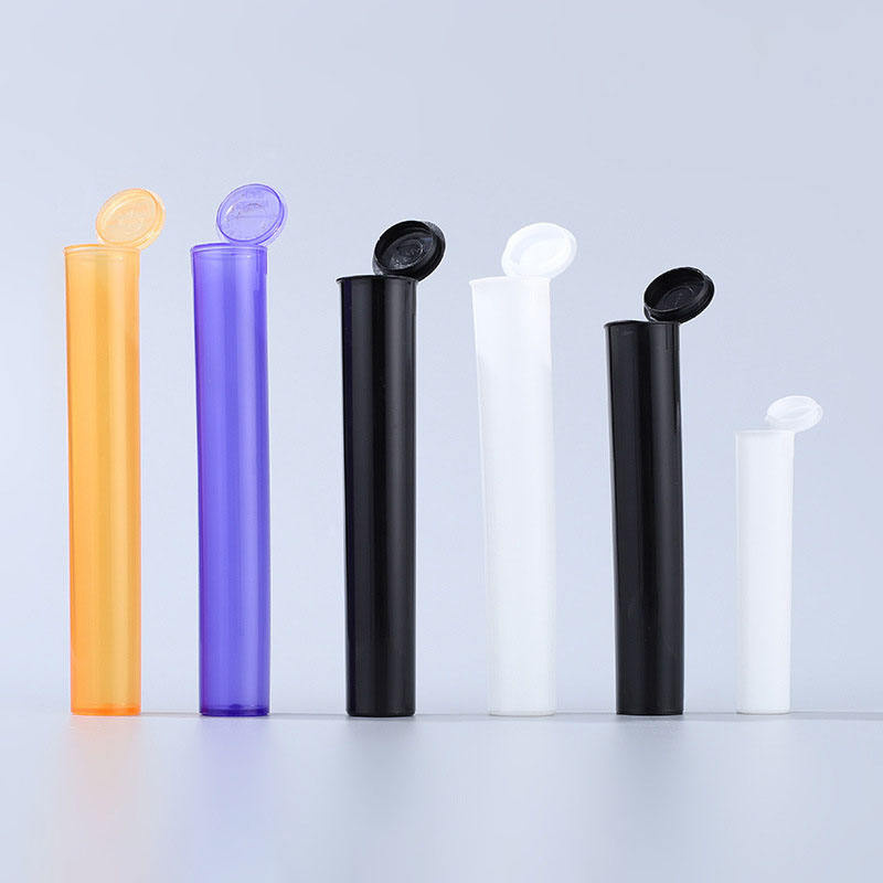 Wholesale Pet Child Proof Pop Top for Plastic Pre Roll Tube 116mm Pharmaceutical Plastic Doob Tubes Oral Liquid Bottle