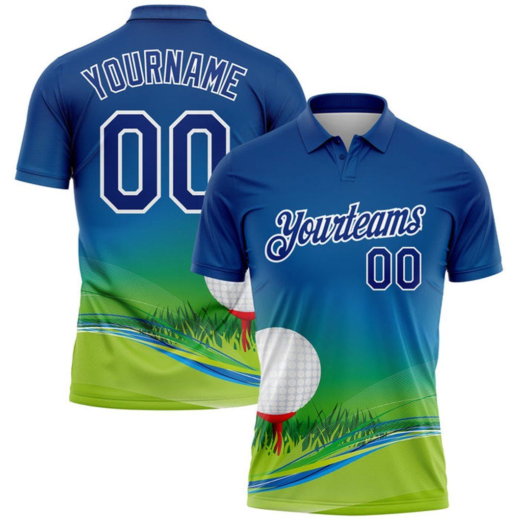 OEM Wholesale Golf Tee Customize Sublimation Print T-Shirt 100%Polyester Oversized Polo Shirt