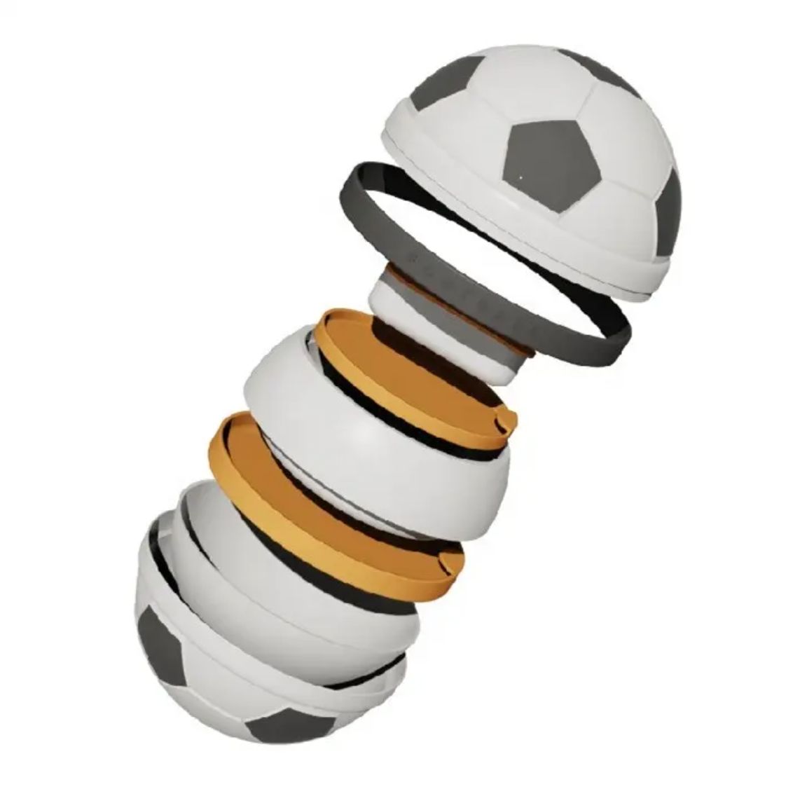 Kids School Lunch Box Football Shaped Plastic Bento Container with Handle for Picnic Camping Gift