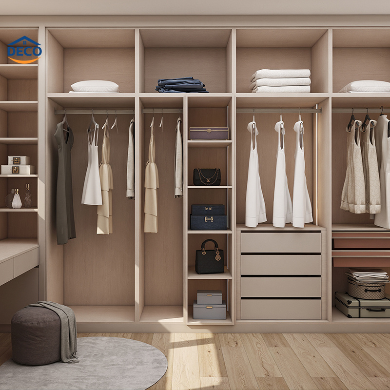 2024 Hot Style Bedroom Furniture Wood 3 Door Wardrobe with Drawers