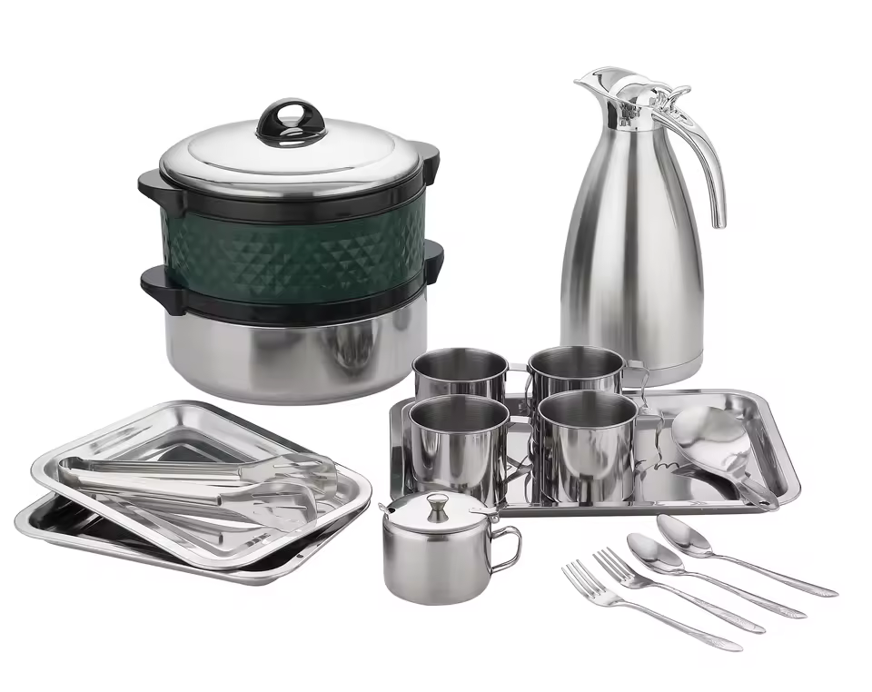 16pcs High Quality Modern Eco-friendly Stainless Steel Induction Cookware Set Premium