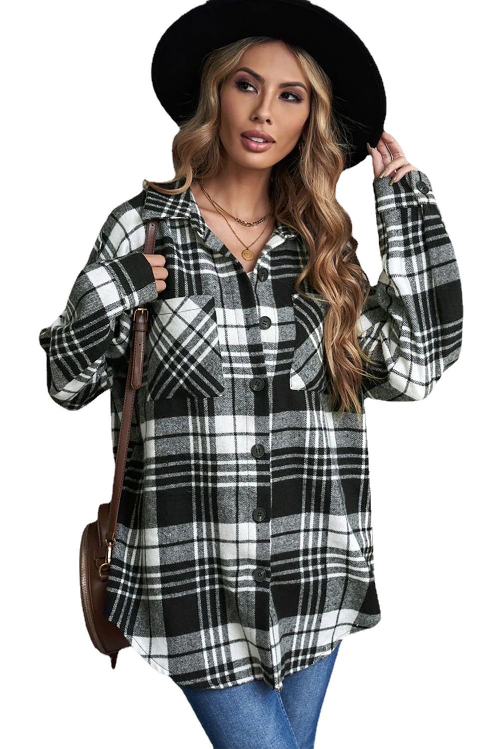 Women's Classic Check Single Button Shirt