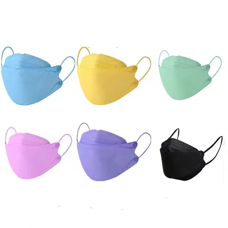 Premium 3d Design Kf94 Face Mask 4-layer Disposable Respirator With Safety Breathable Earloop Dust Protection For Adults