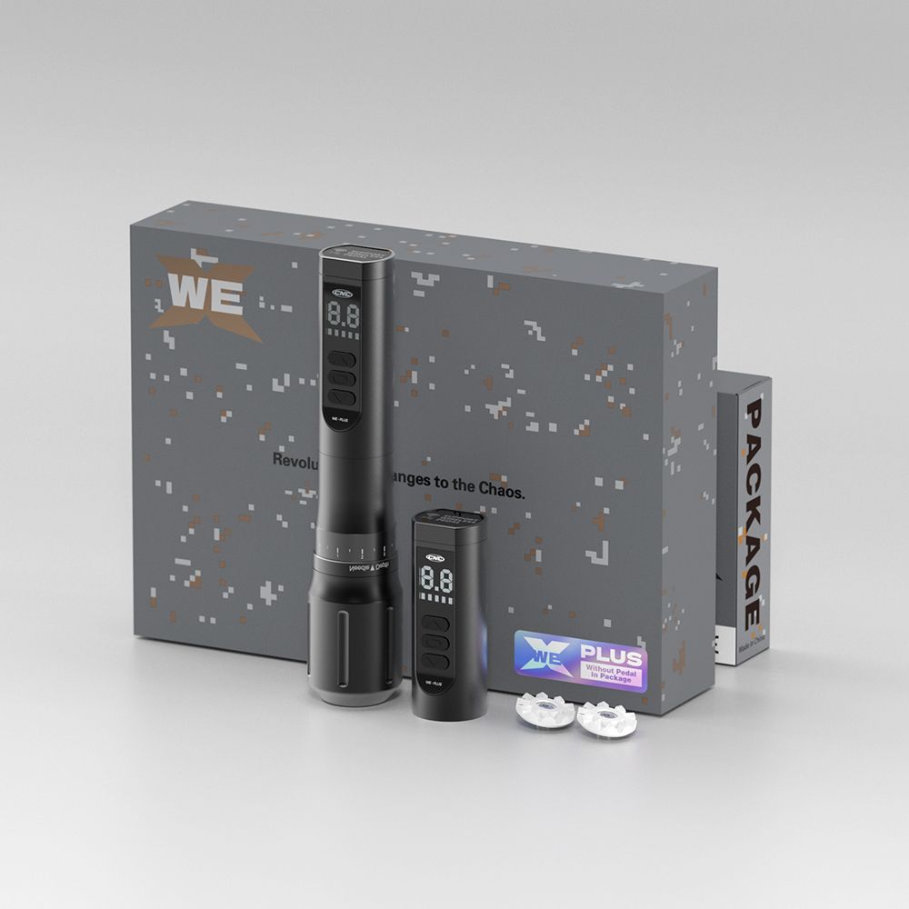 Dual Battery Body Art Tattoo Gun Best Permanent Professional Tattoo Pen Rotary Wireless Tattoo Machine