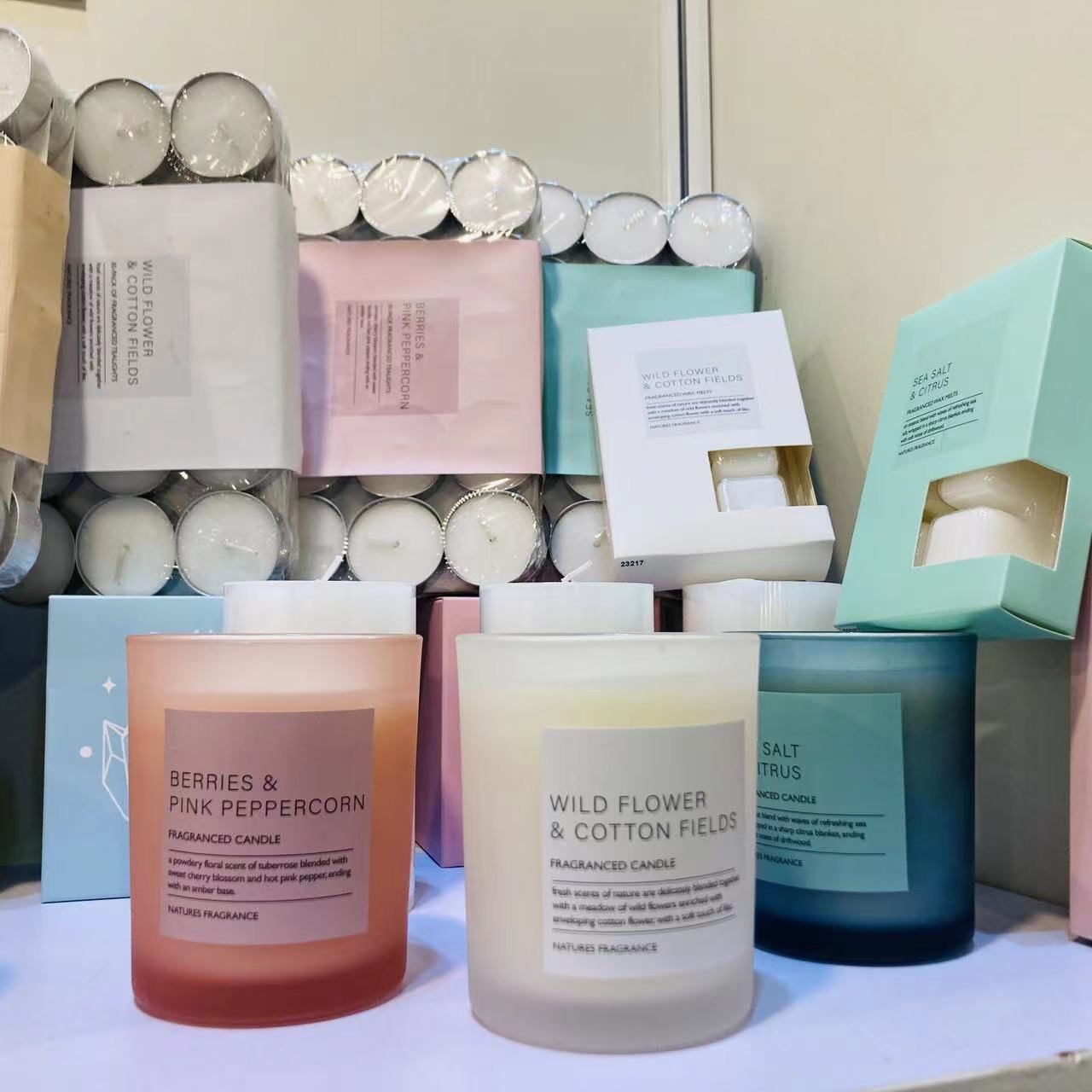 Stock Scented Painting Glass Jar Candle