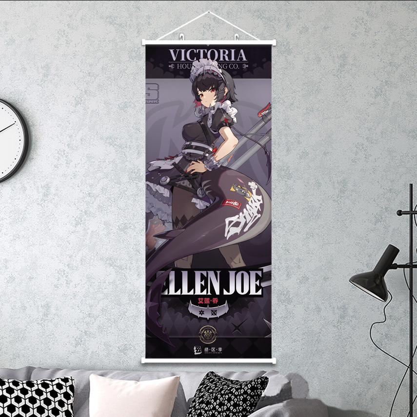 70*25cm Wholesale New Zenless Zone Zero Demara Hoshimi Miyabi Von Lycaon Nicole Poster Anime Wallscrolls Anime Wall Scroll