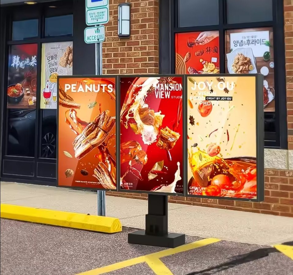 Waterproof IP65 Drive Thru TFT Advertising Segment Digital Signage Touch Screen Graphic Module Wall Outdoor Menu Sign Board LCD Display