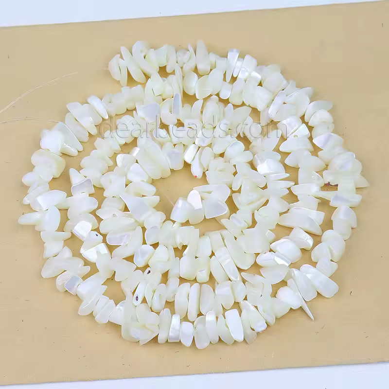 Wholesale Natural White Shell Chip Stone Beads,Mop Trochus Gravel Beads For Woman Bracelets Making 5-8mm