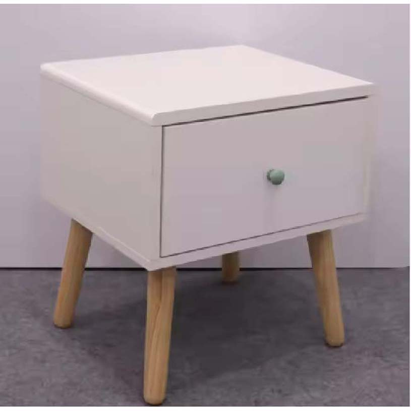 Home Furniture Modern Solid Wood Nightstand with Drawers Bedroom Bedside Table in Stock