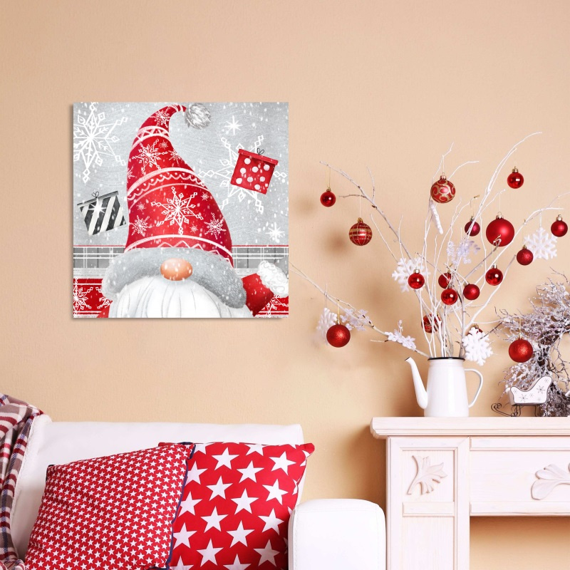 Frame Wall Decorative Christmas Poster Art Home Decor Lighted Canvas Wall Art Prints