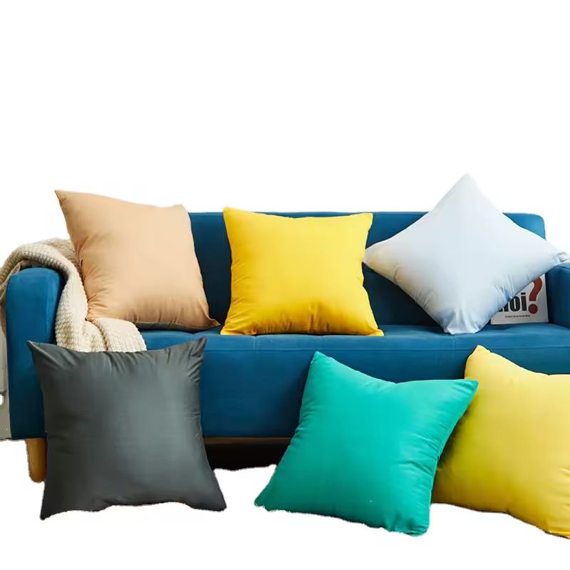 Ready To Ship Amyhouse Decorative Home Sofa Cotton 100 Multi Color Cushion Cover Plain Cushion Cover