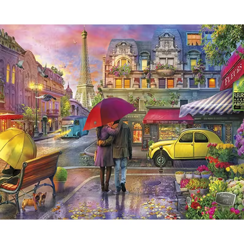 Wholesale 5d Art Diamond Painting Kit Holding Umbrella Couple Adult Diamond Painting Valentine's Day Decoration Gift