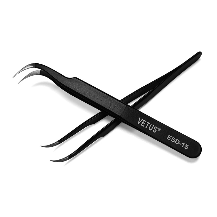 Whole Sale ESD Anti-Static Irreplaceable Tip Steel Stainless Tweezers