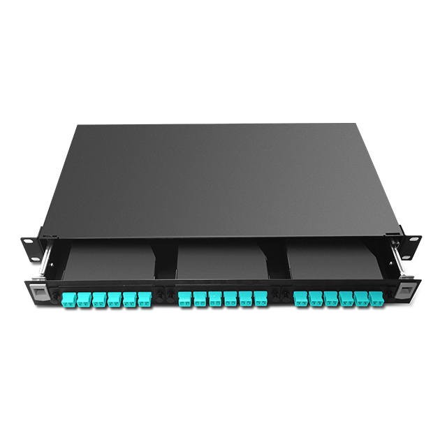 19 Inch 1u MPO Lgx Cassettes MPO Fiber Optic Patch Panel