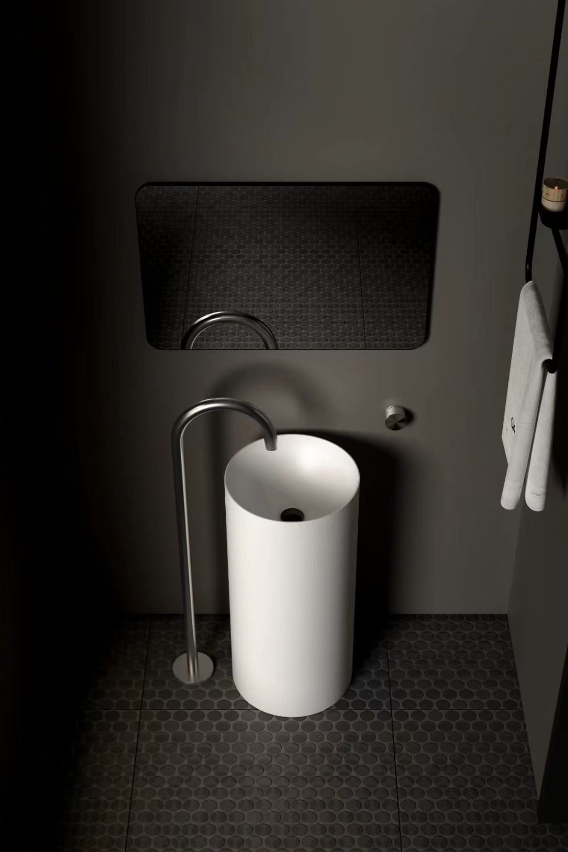 Elegant Limited-Time Cloak Room Wash Basin Table Top Design