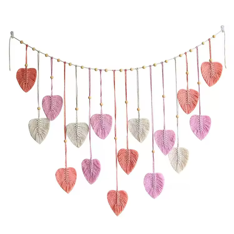 Cheap Decorative Wall Art Leaves Tapestries Bohemian Cotton Macrame Hanging Tapestry For Home Living Room Wall Decor For Sale