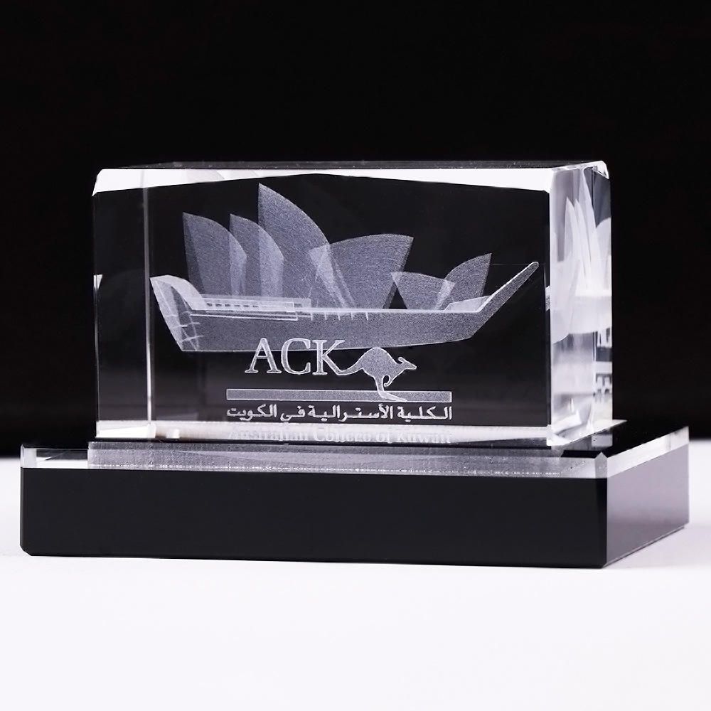High Quality 3D Laser Engraving Crystal Souvenir Gift Home Decoration Crystal Cube