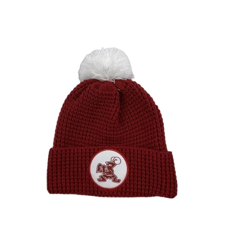 Waffle Beanie Cap Winter Knitted Hat