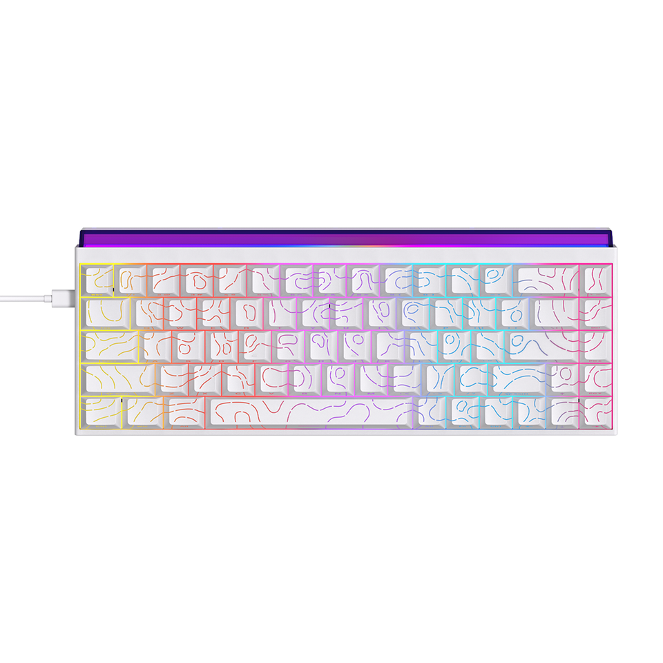 2025 New Ajazz Nk68 68 Keys All Key Hot Swappable Hall Structure Lighting Wired Mechanical Keyboard With Red Switch