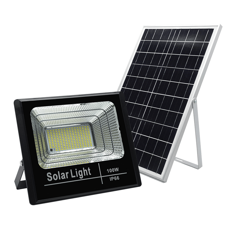 Solar Projector Outdoor Garden Lighting with Power Display IP66 50W 300W High Lumens ABS LED Flood Light