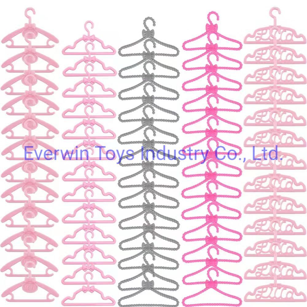 Plastic Toys Doll Hangers 100PCS Dress Hanger Display for 1/6 Doll