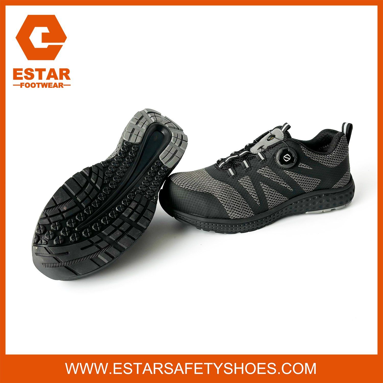 Sports Breathable Fibreglass Composite Toe Boa Lace Fast Release Dielectric Safety Jogger