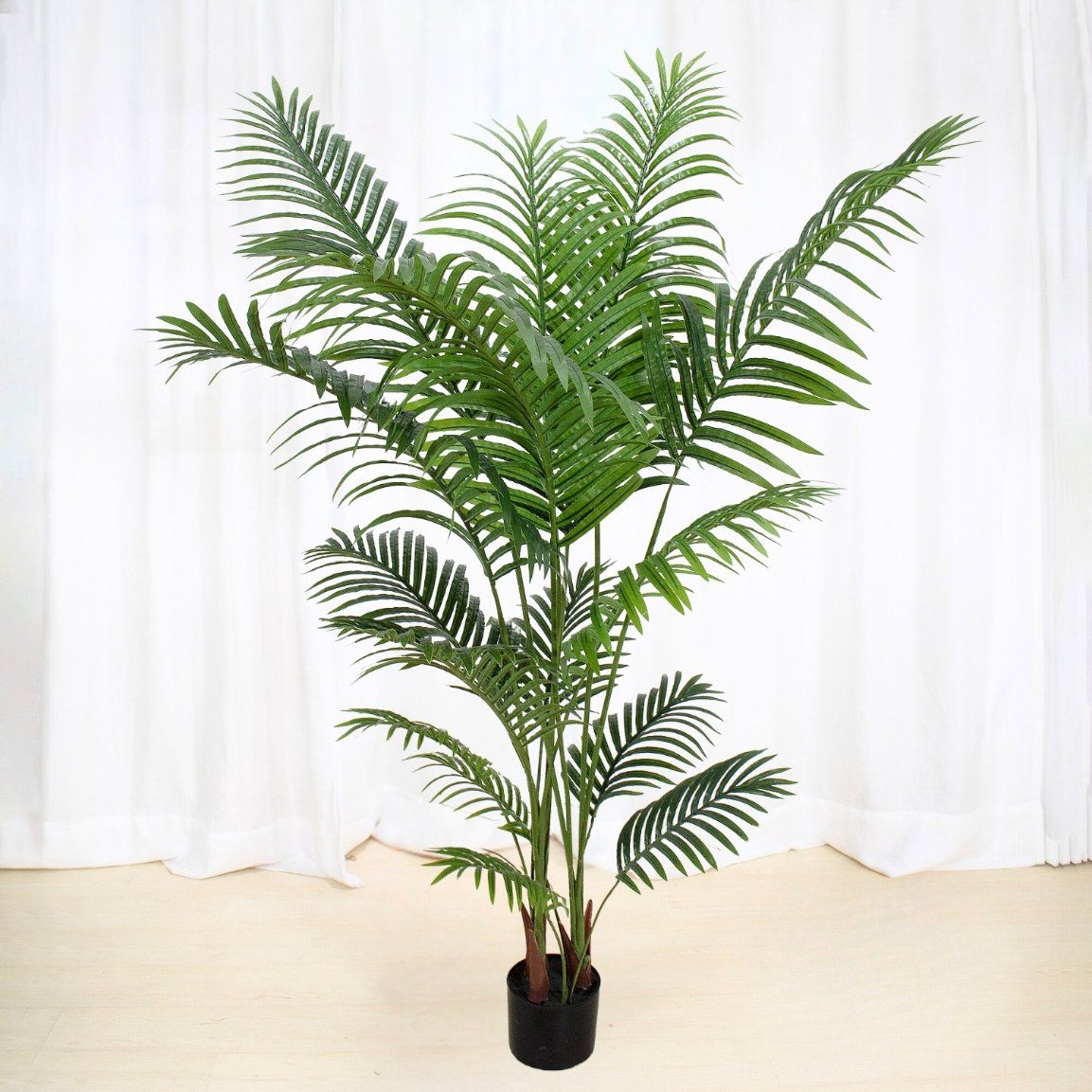Artificial Plants Greenery Potted Detachable Phoenix Palm Artificial for Decor