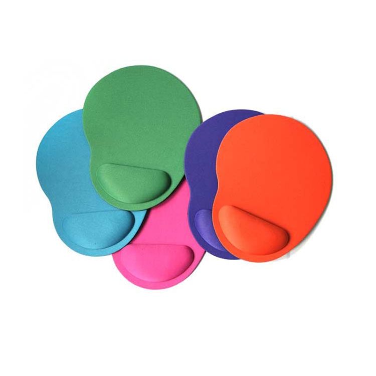 Wholesale Price Free Sample 2 Pcs Multicolor Cloth Gel Wrist Rest Mouse Pad Office Home Use