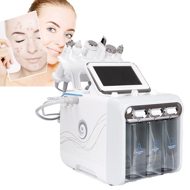 6 In 1 H2o2 Hydro Beauty Facial Machine Abs Material Fast Shipping Eu/uk Plugs Skin Tightening & Face Lift Features