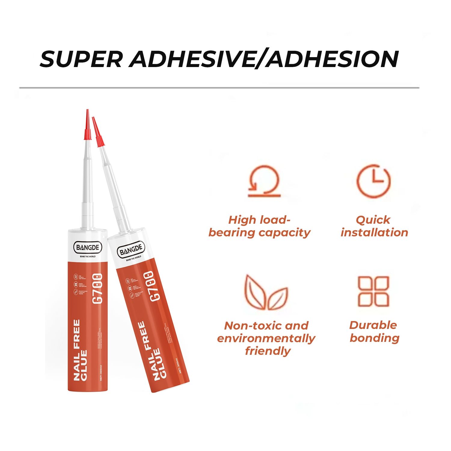 Strong Adhesive for Rigid PVC, Ceramic Tile, and Metal