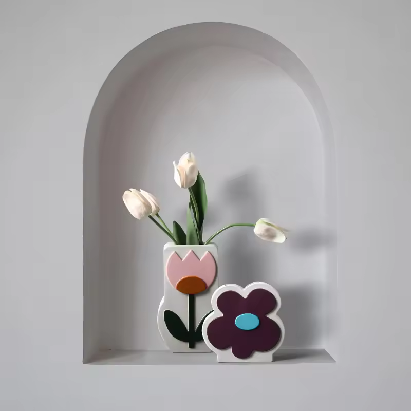 Wholesale In Stock Minimalist Ceramic Vases Modern Ceramic Home Decor Vase For Flower