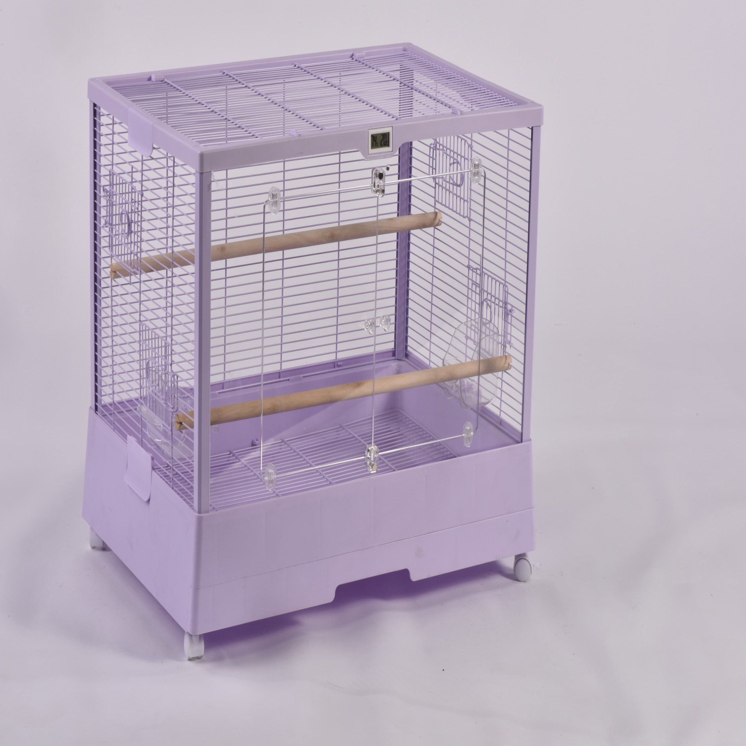 Metal Wire Foldable Bird Cages Parakeets and Other Birds Parrot Breeding Cages Flight Cage with Perches