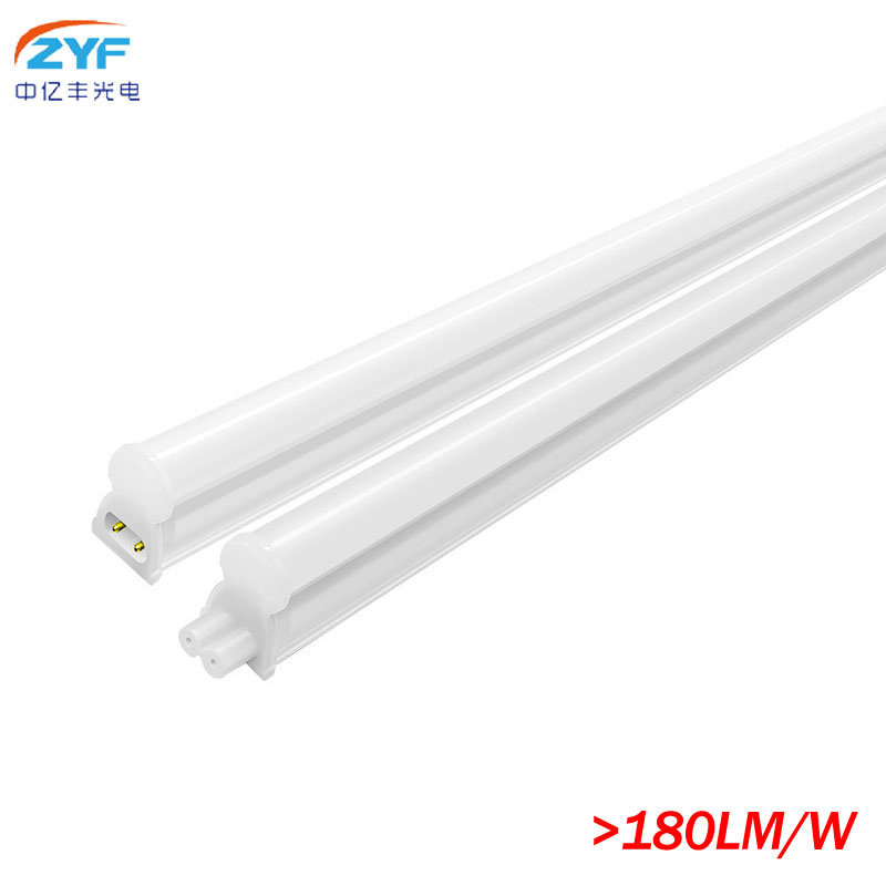 High Efficiency 1200mm 2FT 4FT No Flicker Home Office Application Lamp Linkable PC Plastic T5 Integrated Bracket Energy Saving LED Tube Lighting
