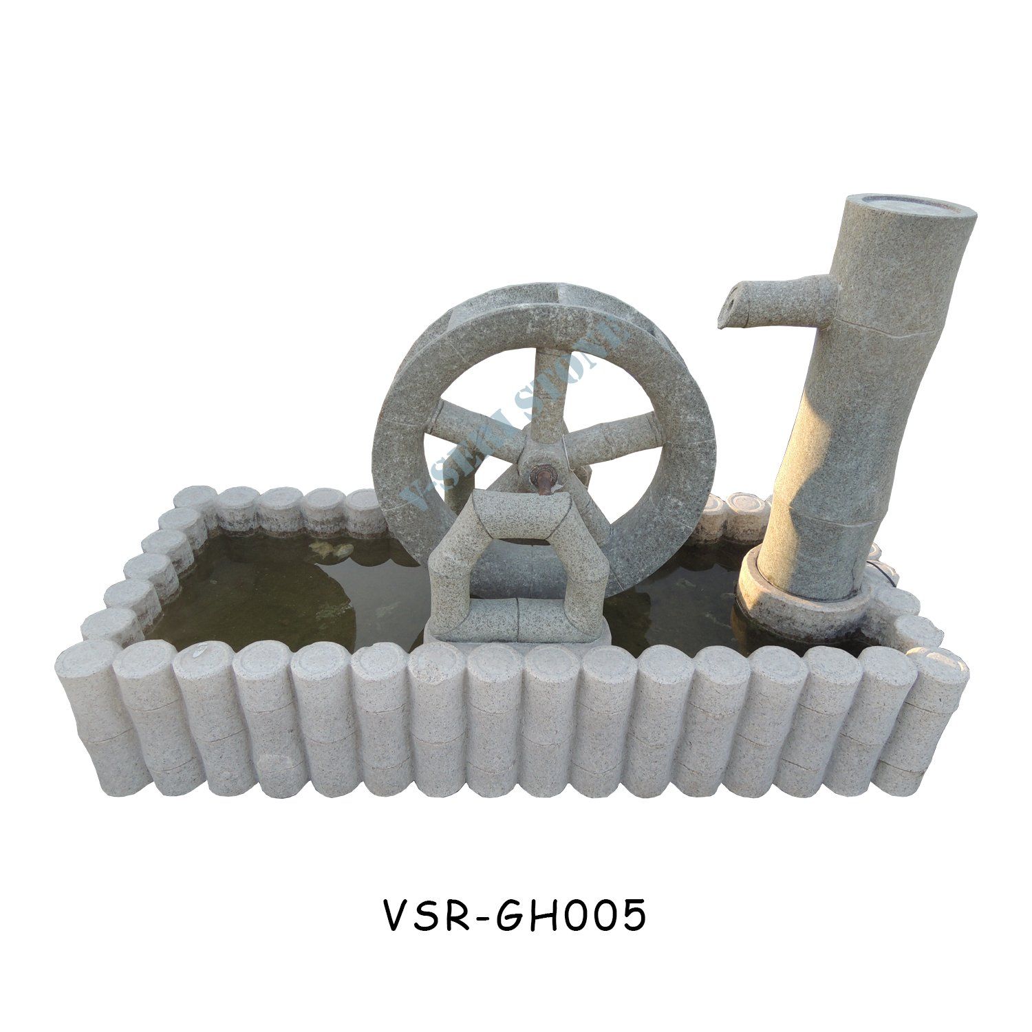 2024 Stone Bamboo-Shaped Decorative Water Fountain Indoor Home Decoration Creative Fengshui Craft