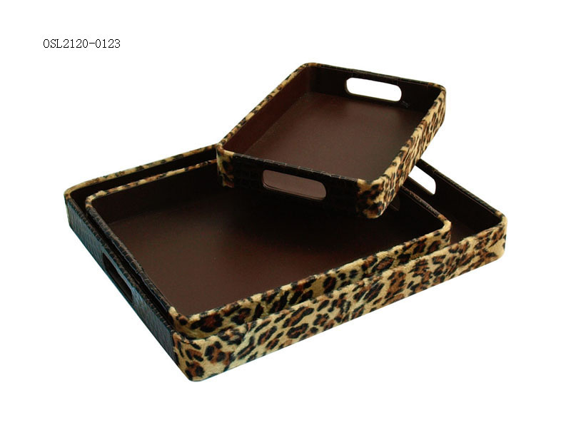 Hot Sale PU Leather Tray Desktop Cell Phone Organizer