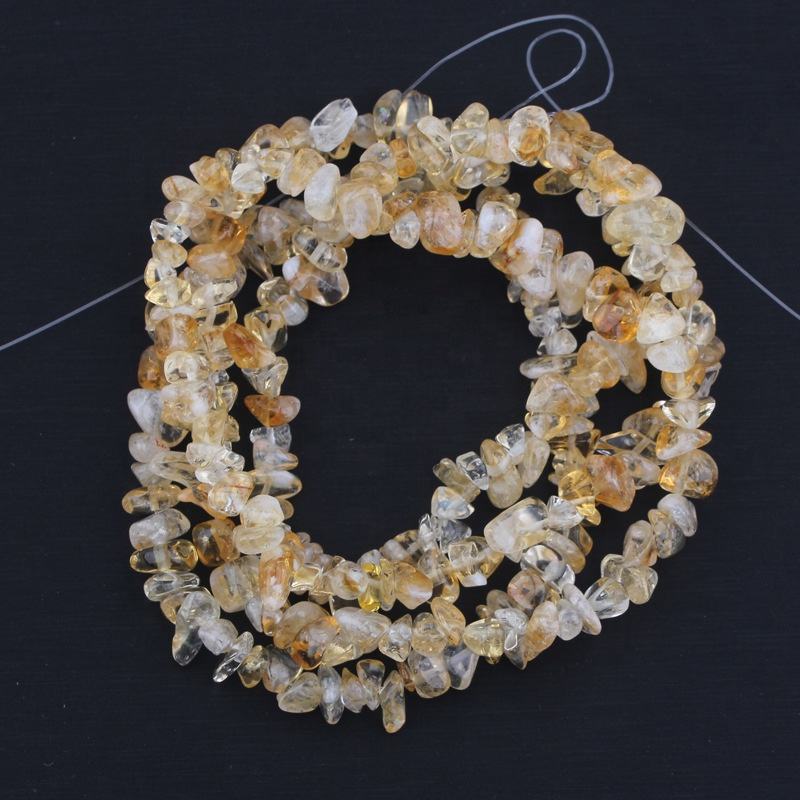Natural Citrine for Jewelry Making Tumbled Chips Stone Irregular Shaped Citrine Loose Gemstone Beads 33"
