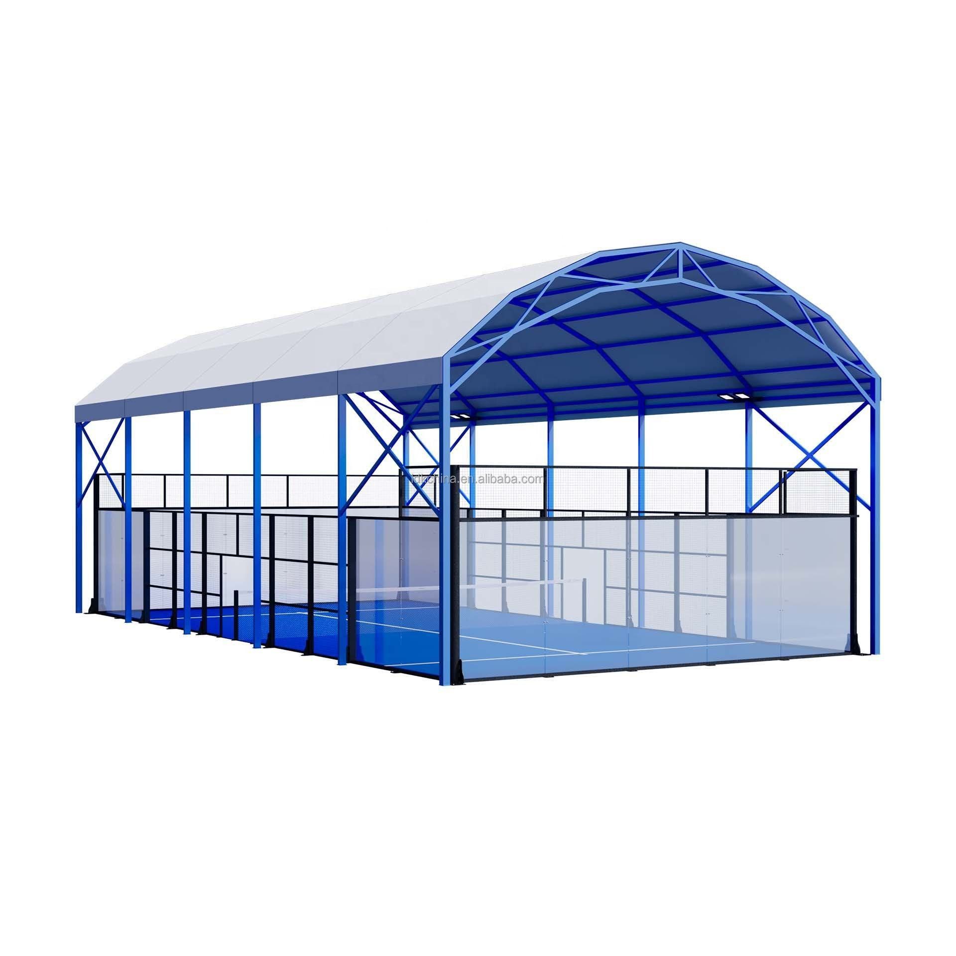 Luxury Full Set Arch Roof Cover Padel Court Sports Court Roof Manufacturer
