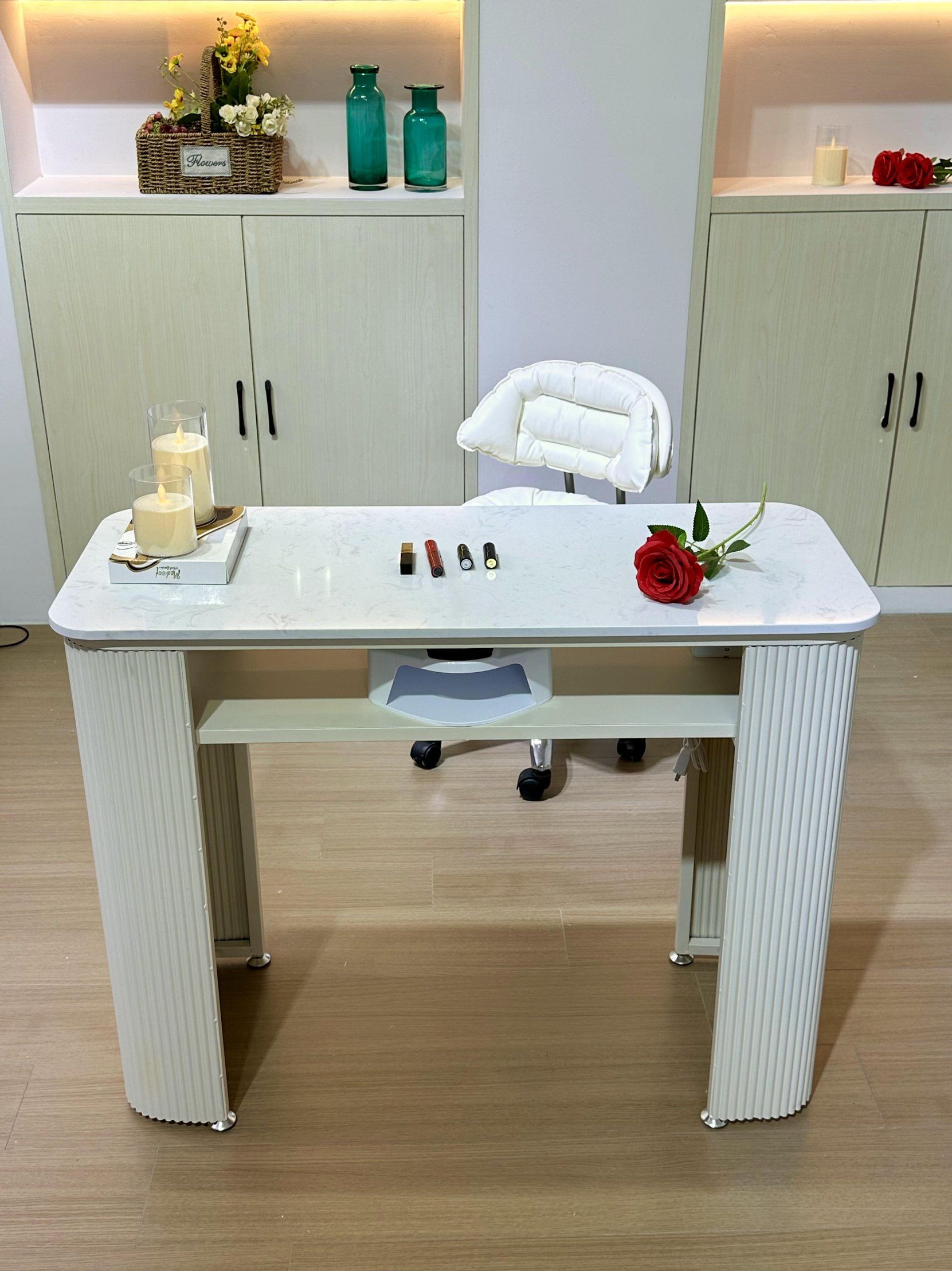 Beauty Nail Salon Furniture Portable Nail Tables Wooden Manicure Table