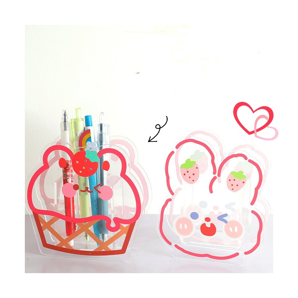 Office Desktop Storage Box Transparent Simple Acrylic Pen Holder
