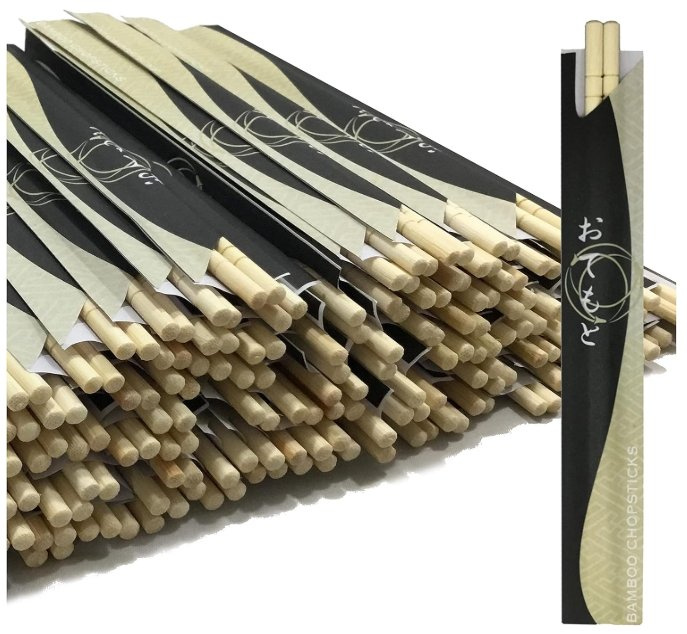 Disposable Chopsticks-Round Independent Disposable Chopsticks, Best for Sushi, Bamboo and Wooden Chinese Chopsticks, Disposable Tableware of High Quality