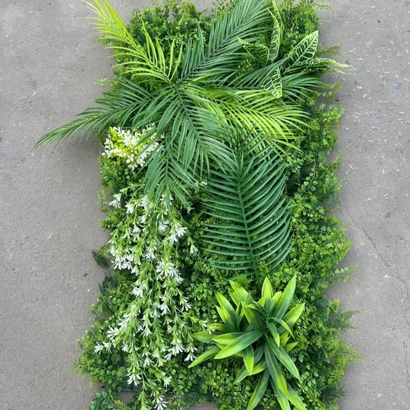 Garden Decor UV Protected Plastic Green Wall Backdrop Panel Artificial Plant