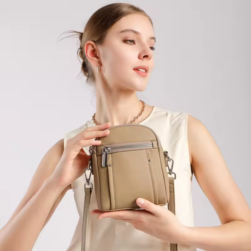 Luxury Fashion Woman's Mini Mobile Phone Bag Crossbody Single Shoulder Real Leather Bag Women Designer Custom Logo Fast Shipping