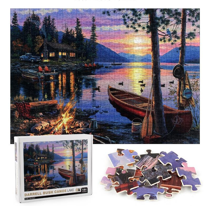 in Stock and OEM/ODM Paper Wood Puzzle Puzzle for Adults and Children Christmas Gift Jigsaw Puzzle