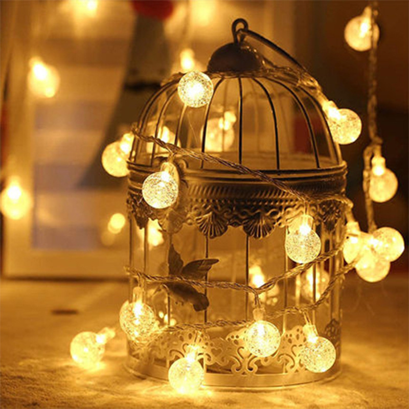 Wholesale 3 M String Lights 20 LED Battery Operated Decorative Lighting Fairy Christmas Lights with Crystal Balls