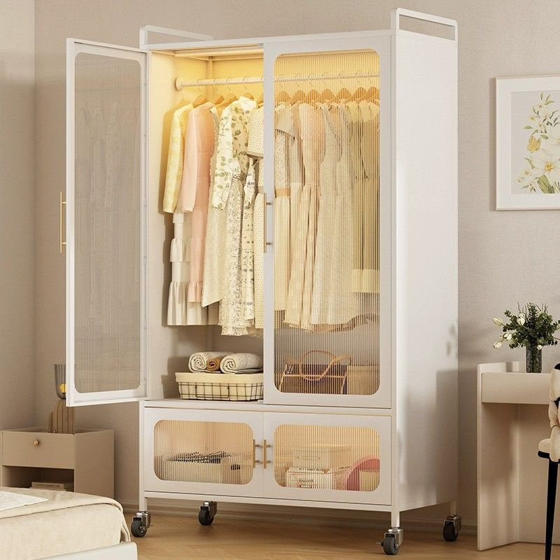 Factory Metal Home Wardrobe Locker Cabinet Design Mirror Steel Closet