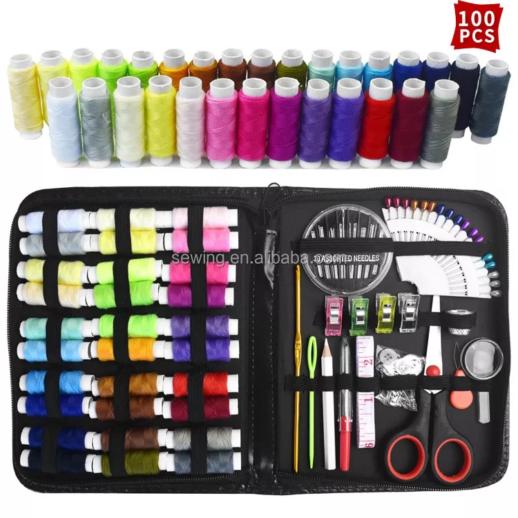 100PCS Multifunction Portable Mini Sewing Kit Home Travel Sewing Accessories