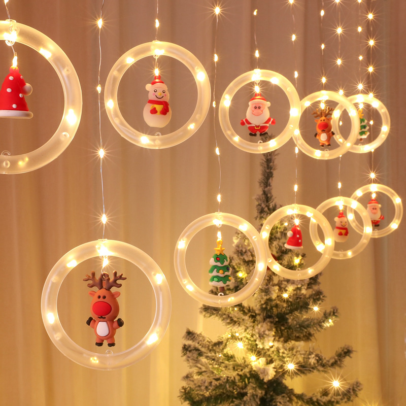 LED Christmas Lights Decoration Supplies Christmas Tree Lights Christmas Ornament Hanging Light Curtain String 2024