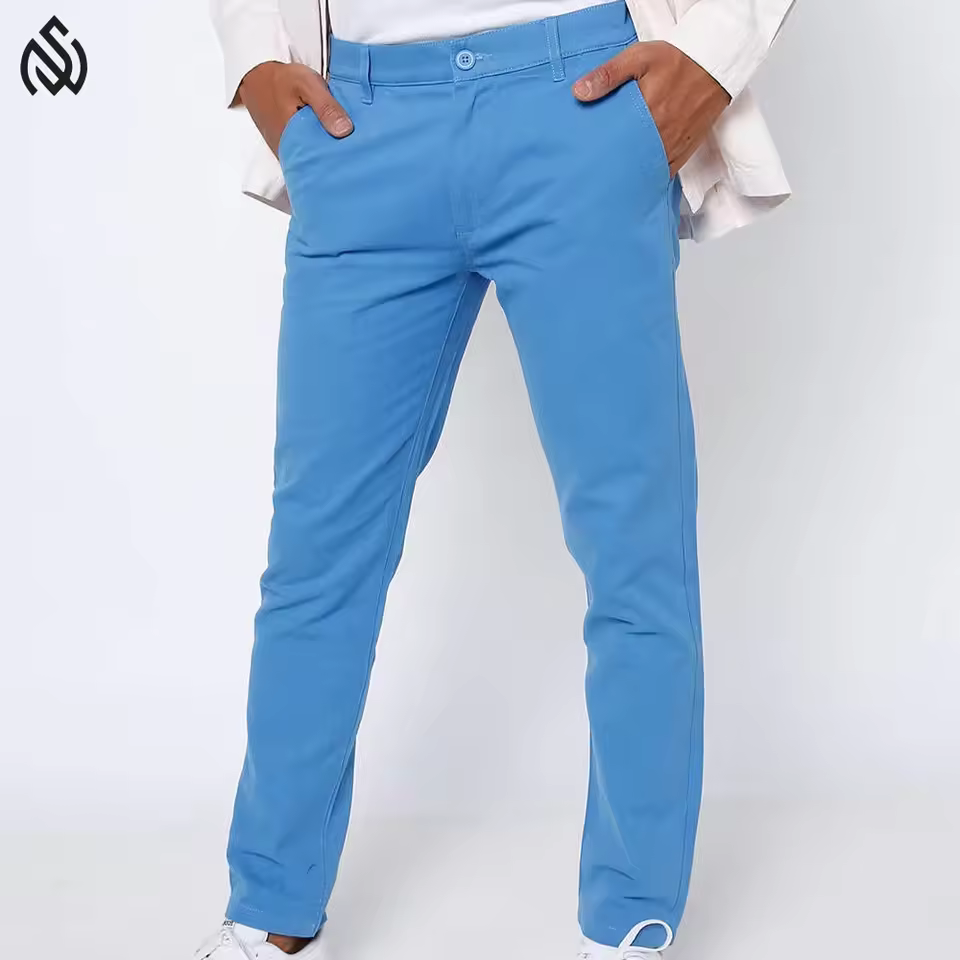 Premium Quality Men's Chinos Pants Trendy Printed Stylish Look Polyester/cotton Blend Zipper Fly Mid Waist Eco-friendly