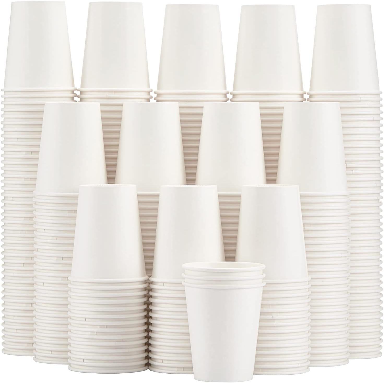 Disposable Paper Cups Tea and Coffee Cups with Lids for Hot Drinks